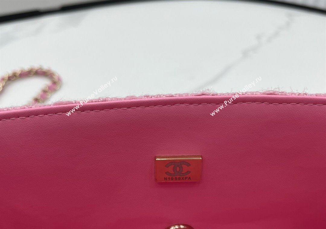 Chanel Tweed Classic Mini Flap Bag A69900 Light Pink 2024 1206 (yezi-241206022)