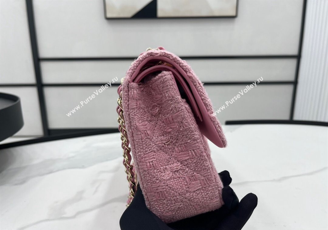 Chanel Tweed Classic Mini Flap Bag A69900 Light Pink 2024 1206 (yezi-241206023)