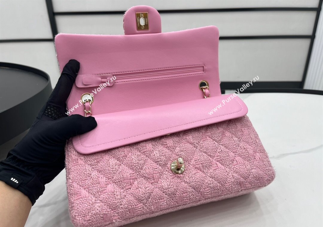 Chanel Tweed Classic Mini Flap Bag A69900 Light Pink 2024 1206 (yezi-241206023)