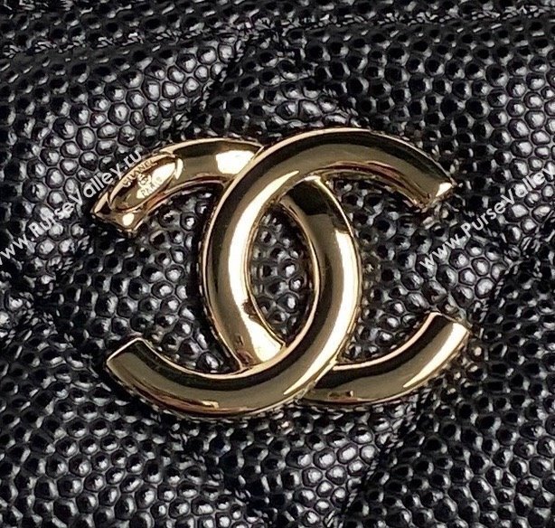 Chanel Grained Calfskin Long Vanity Case bag with Chain AP4407 Black 2024 (yezi-241206028)