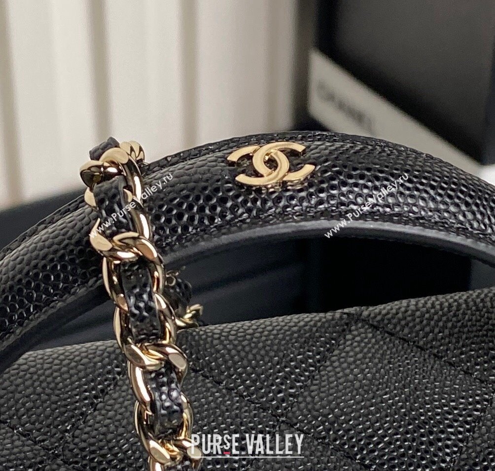 Chanel Grained Calfskin Long Vanity Case bag with Chain AP4407 Black 2024 (yezi-241206028)