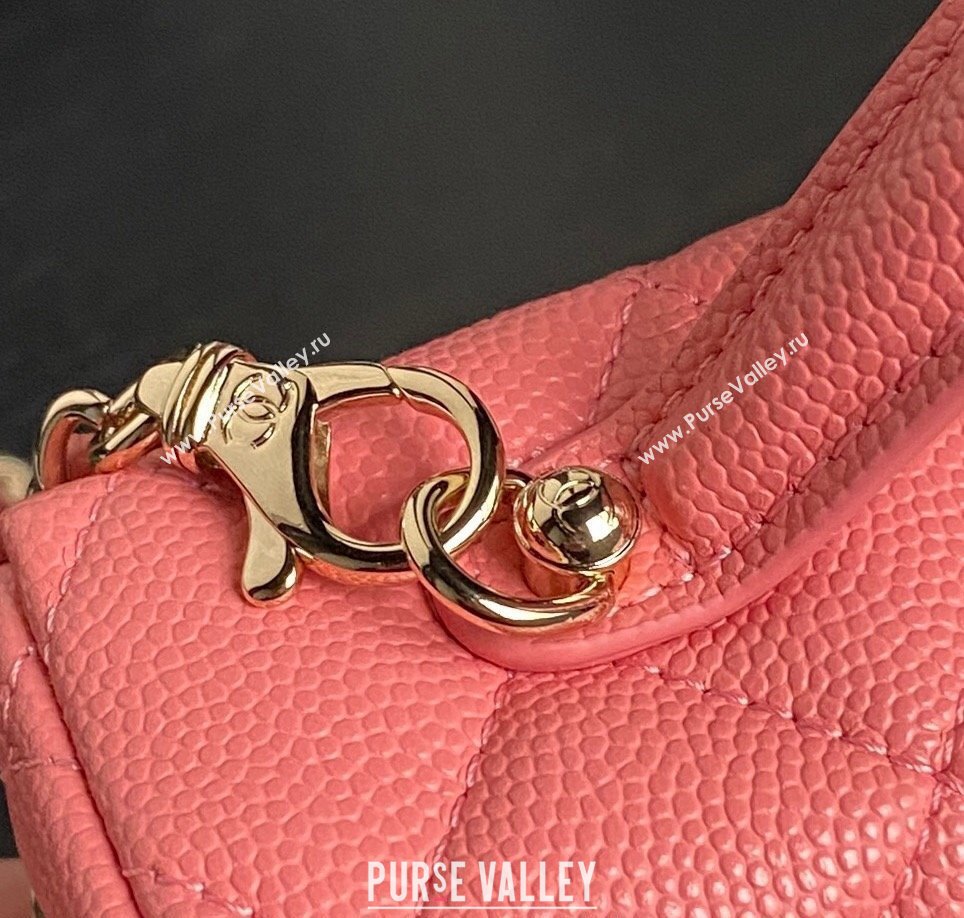 Chanel Grained Calfskin Long Vanity Case bag with Chain AP4407 Pink 2024 (yezi-241206029)