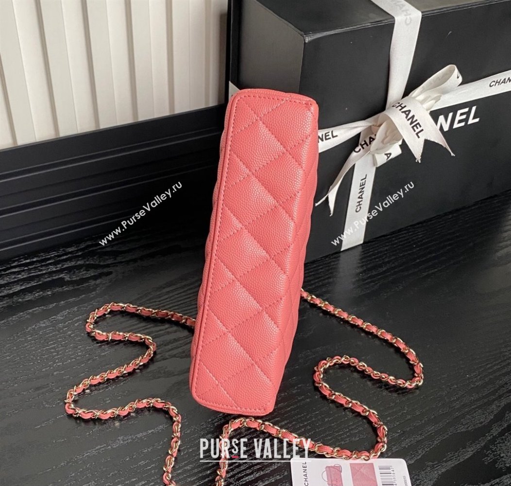 Chanel Grained Calfskin Long Vanity Case bag with Chain AP4407 Pink 2024 (yezi-241206029)