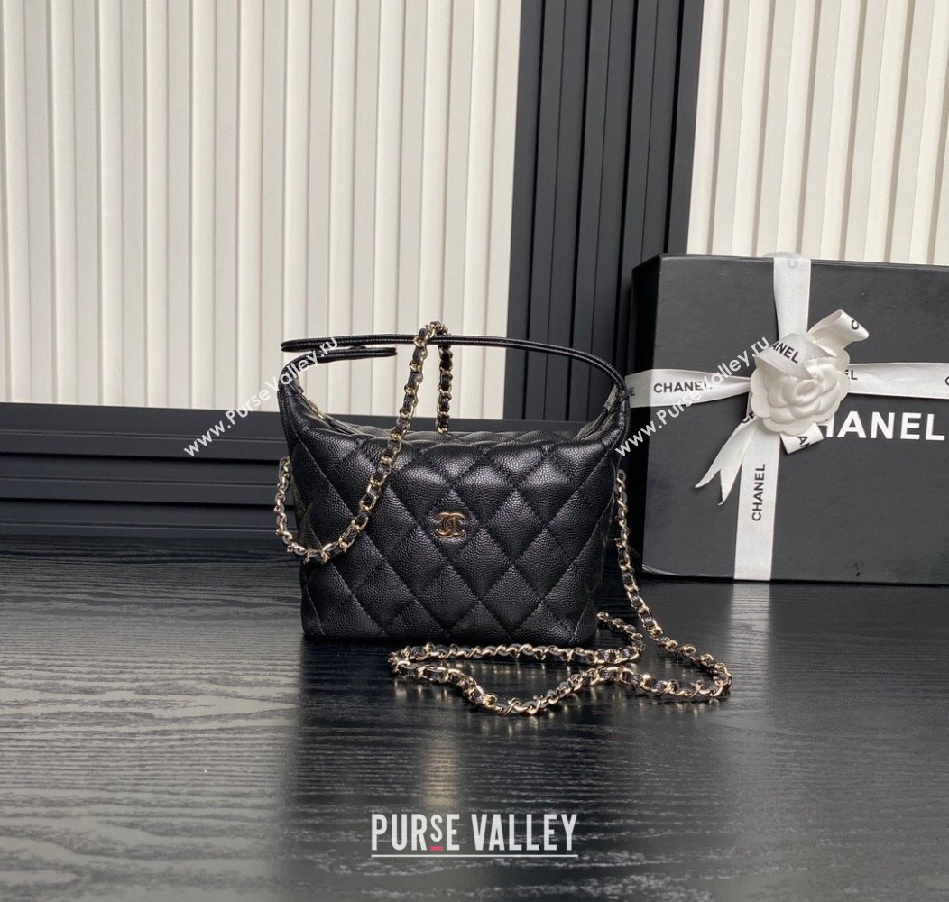 Chanel Grained Calfskin Clutch with Chain AP4386 Black 2024 (yezi-241206033)