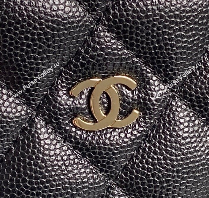 Chanel Grained Calfskin Clutch with Chain AP4386 Black 2024 (yezi-241206033)