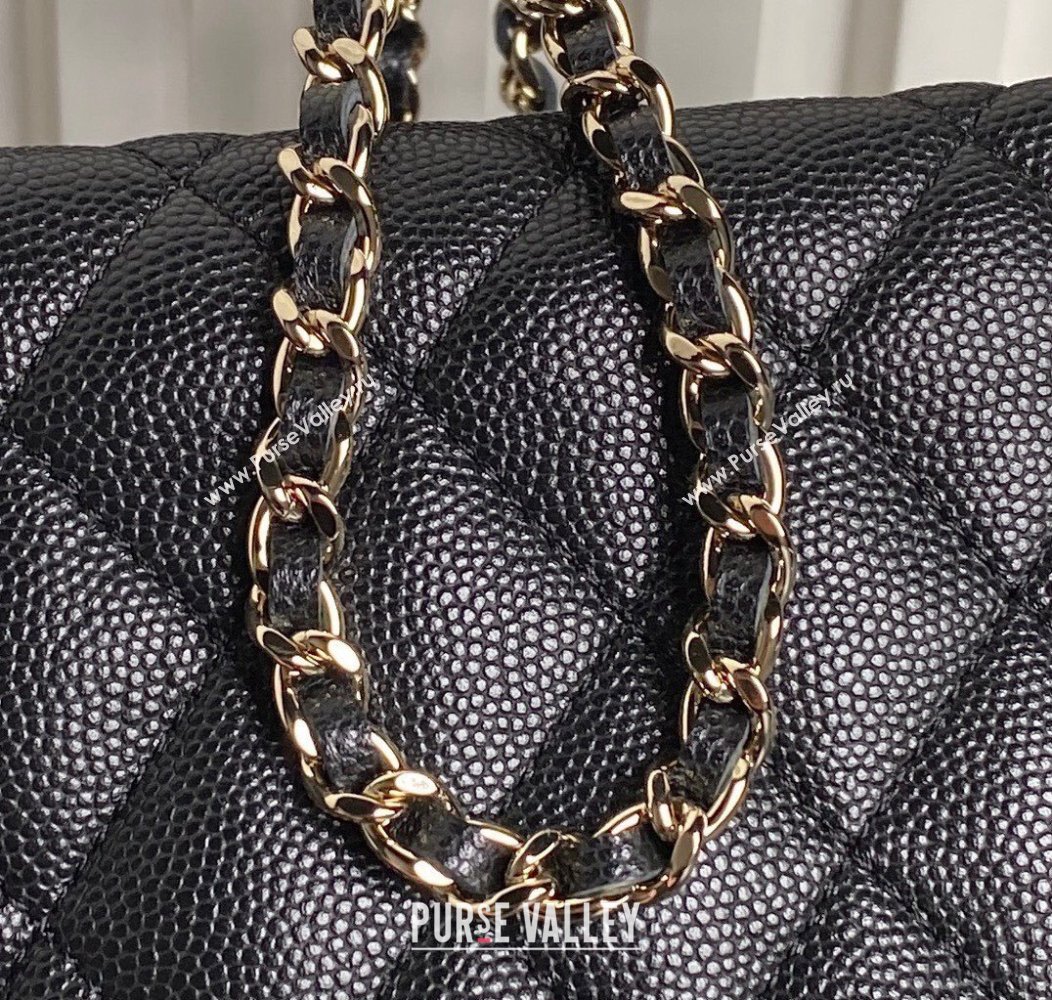 Chanel Grained Calfskin Clutch with Chain AP4386 Black 2024 (yezi-241206033)