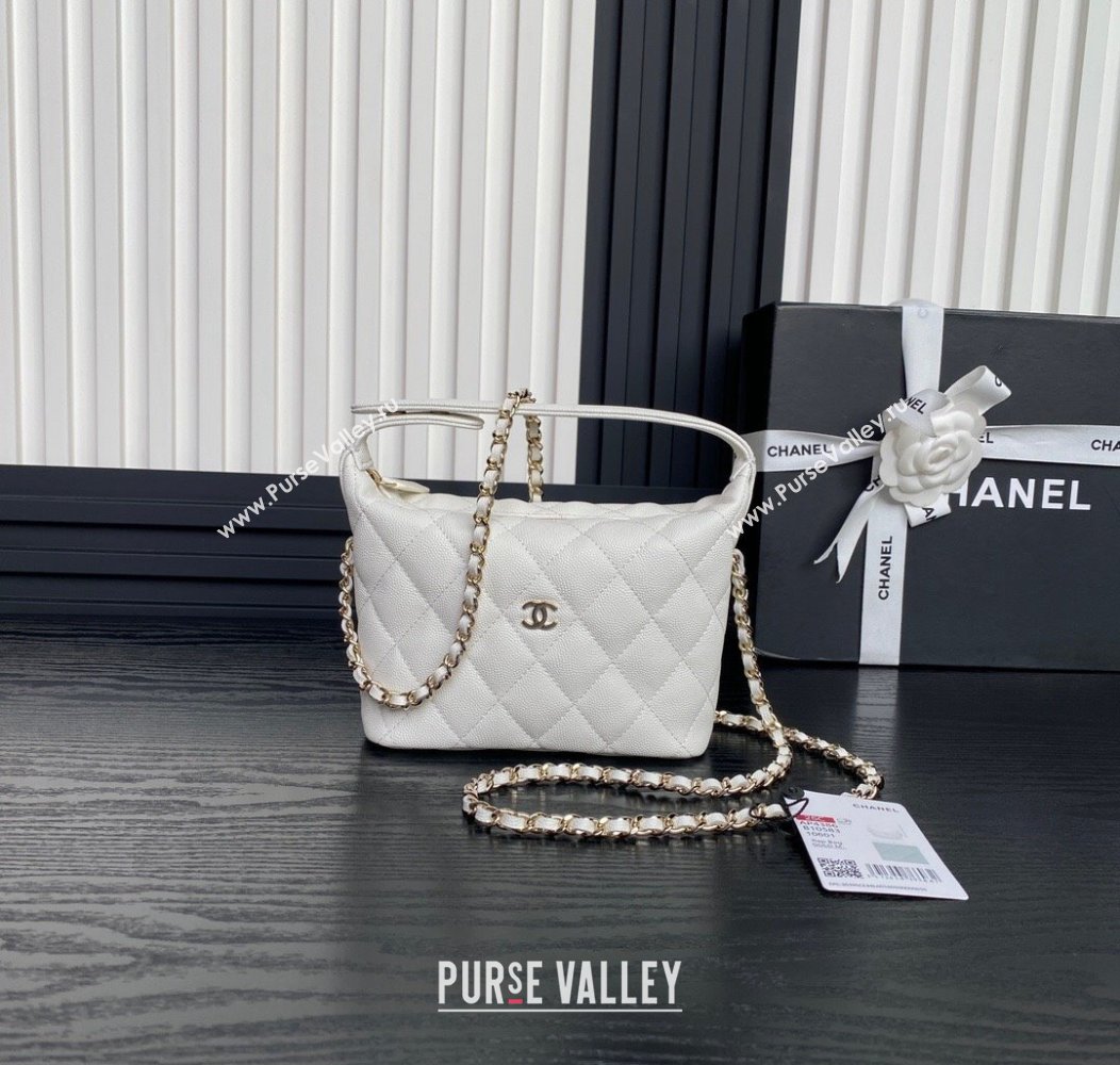 Chanel Grained Calfskin Clutch with Chain AP4386 White 2024 (yezi-241206034)