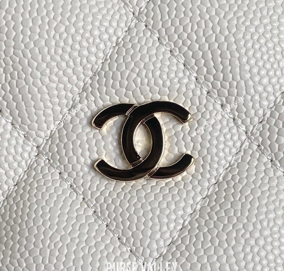 Chanel Grained Calfskin Clutch with Chain AP4386 White 2024 (yezi-241206034)