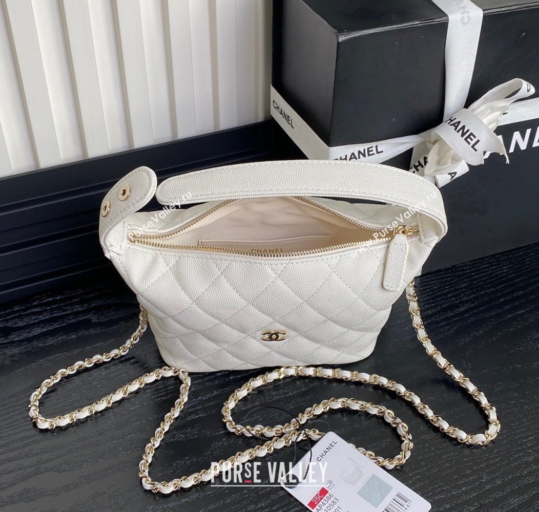 Chanel Grained Calfskin Clutch with Chain AP4386 White 2024 (yezi-241206034)