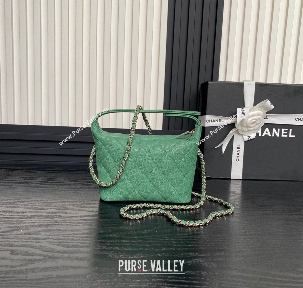 Chanel Grained Calfskin Clutch with Chain AP4386 Green 2024 (yezi-241206036)