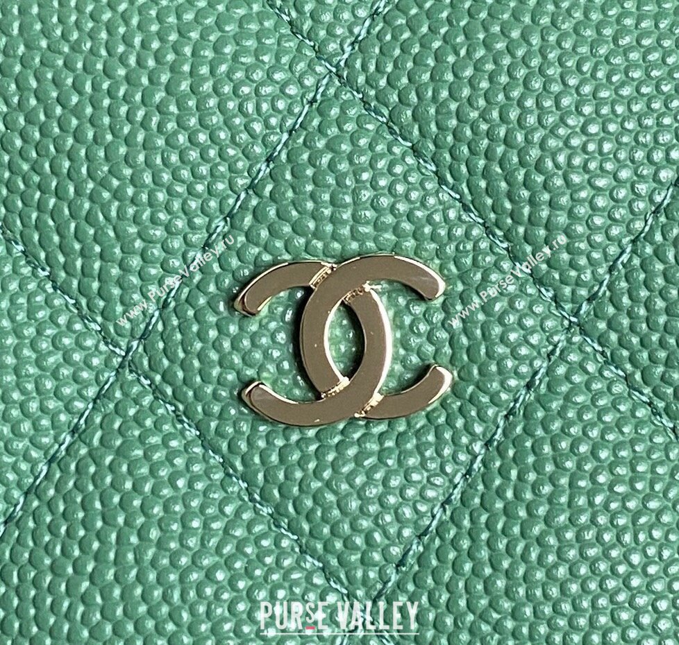 Chanel Grained Calfskin Clutch with Chain AP4386 Green 2024 (yezi-241206036)