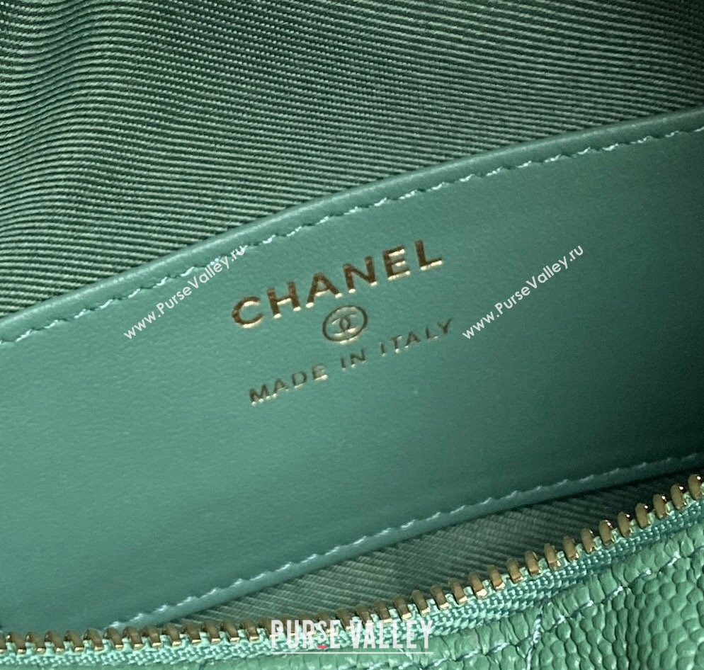 Chanel Grained Calfskin Clutch with Chain AP4386 Green 2024 (yezi-241206036)