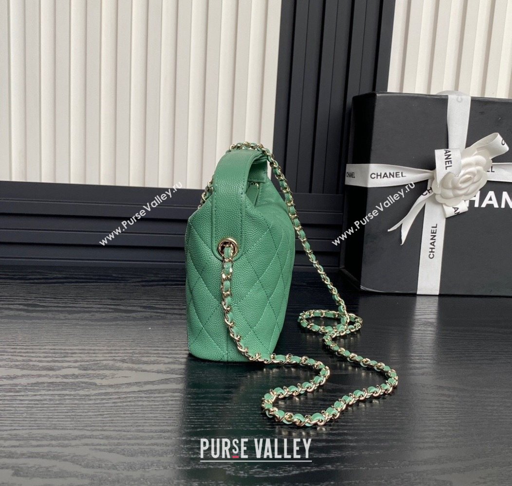 Chanel Grained Calfskin Clutch with Chain AP4386 Green 2024 (yezi-241206036)