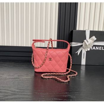 Chanel Grained Calfskin Clutch with Chain AP4386 Pink 2024 (yezi-241206037)