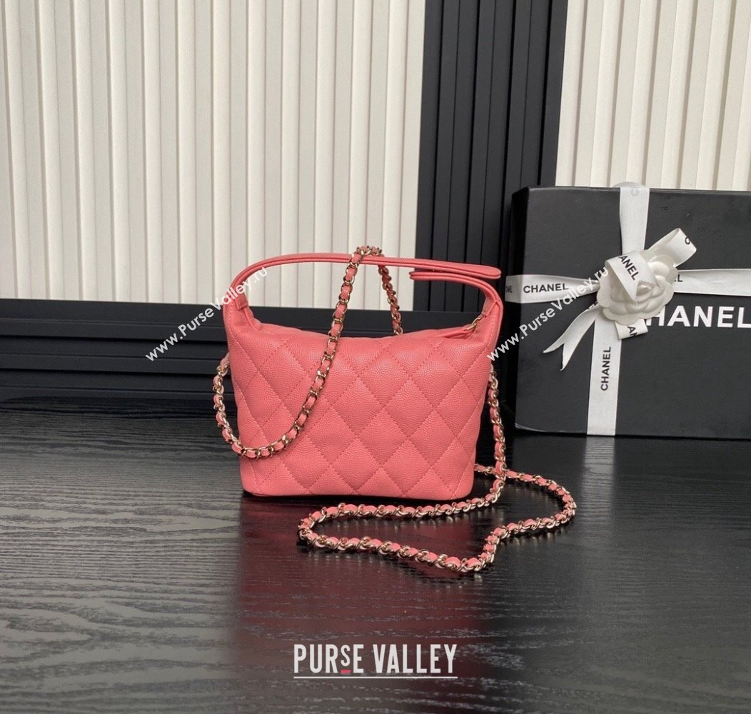 Chanel Grained Calfskin Clutch with Chain AP4386 Pink 2024 (yezi-241206037)