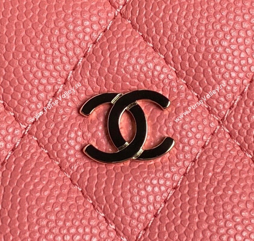 Chanel Grained Calfskin Clutch with Chain AP4386 Pink 2024 (yezi-241206037)