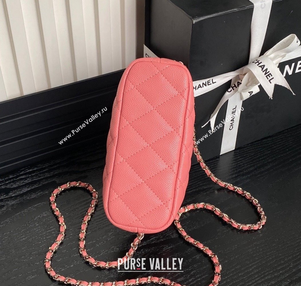 Chanel Grained Calfskin Clutch with Chain AP4386 Pink 2024 (yezi-241206037)