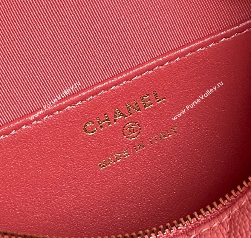 Chanel Grained Calfskin Clutch with Chain AP4386 Pink 2024 (yezi-241206037)