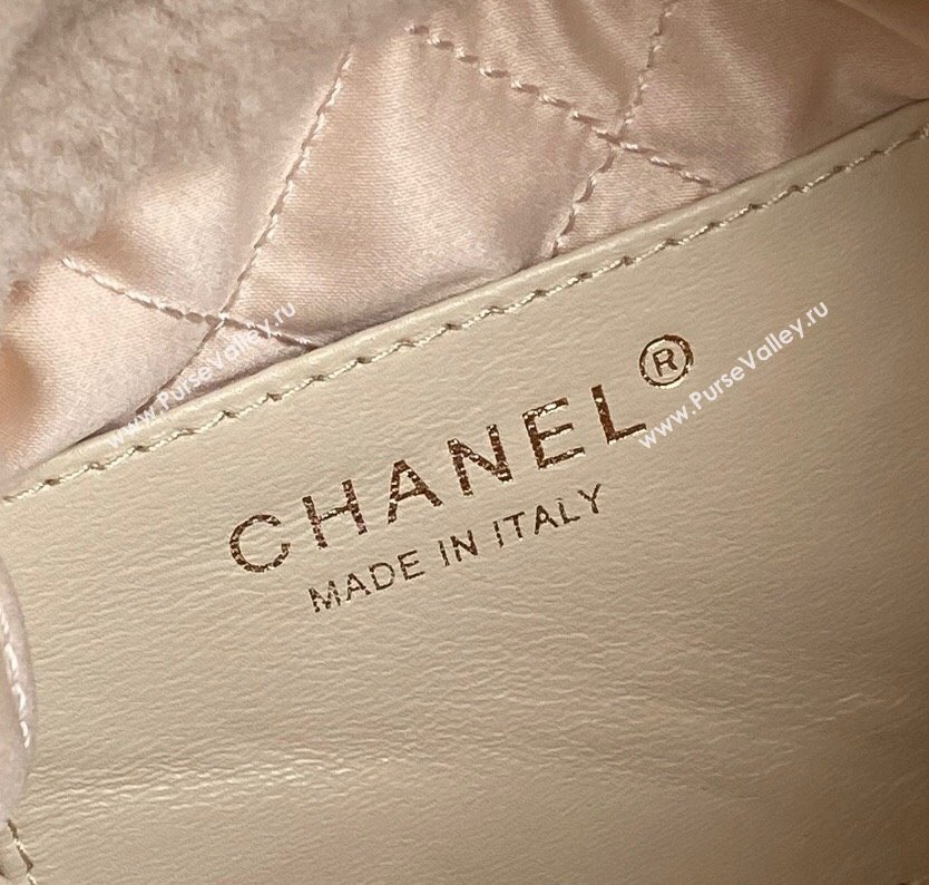 Chanel Shearling 22 Mini Shopping bag Pale Pink 2024 AS3980 (yezi-241207011)