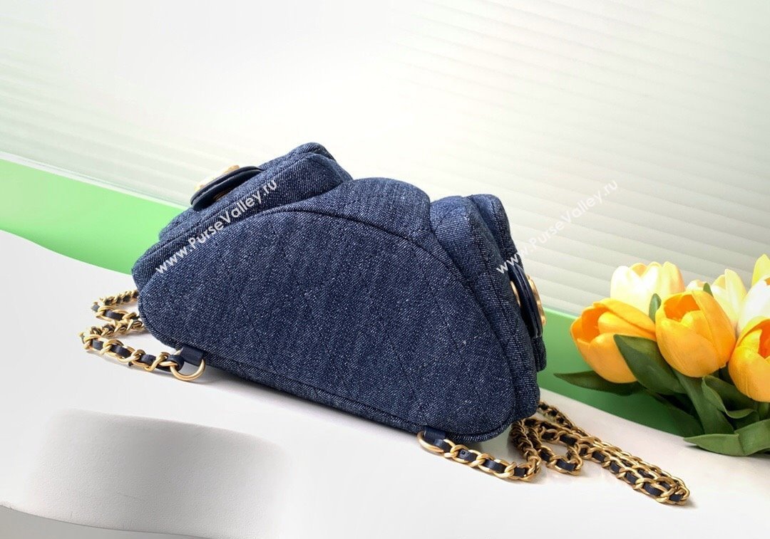 Chanel Denim Backpack bag AS5310 Dark Blue 2024 (yezi-241207040)