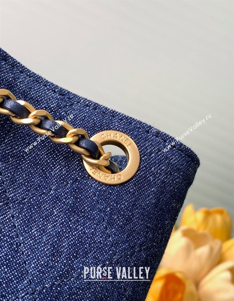 Chanel Denim Backpack bag AS5310 Dark Blue 2024 (yezi-241207040)