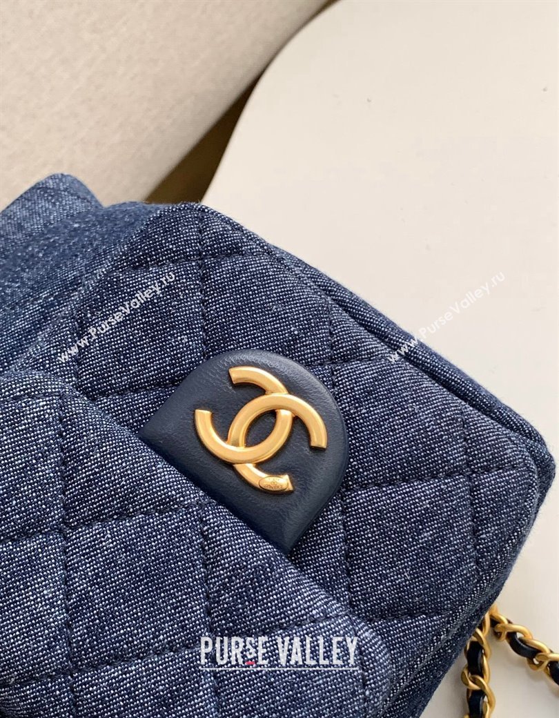 Chanel Denim Backpack bag AS5310 Dark Blue 2024 (yezi-241207040)