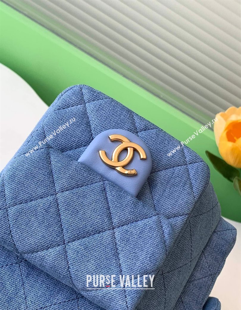 Chanel Denim Backpack bag AS5310 Light Blue 2024 (yezi-241207041)