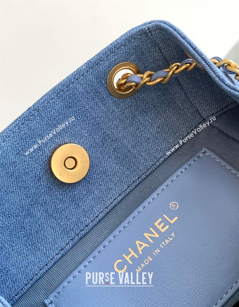 Chanel Denim Backpack bag AS5310 Light Blue 2024 (yezi-241207041)