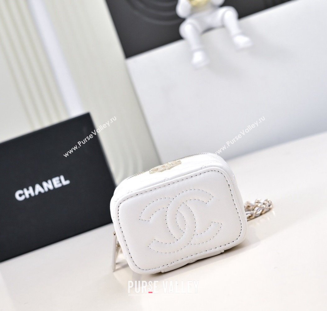 Chanel Lambskin Clutch with Chain AP4302 White 2024 (yezi-241207076)