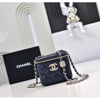 Chanel Lambskin Clutch with Chain AP4302 Navy Blue 2024 (yezi-241207077)