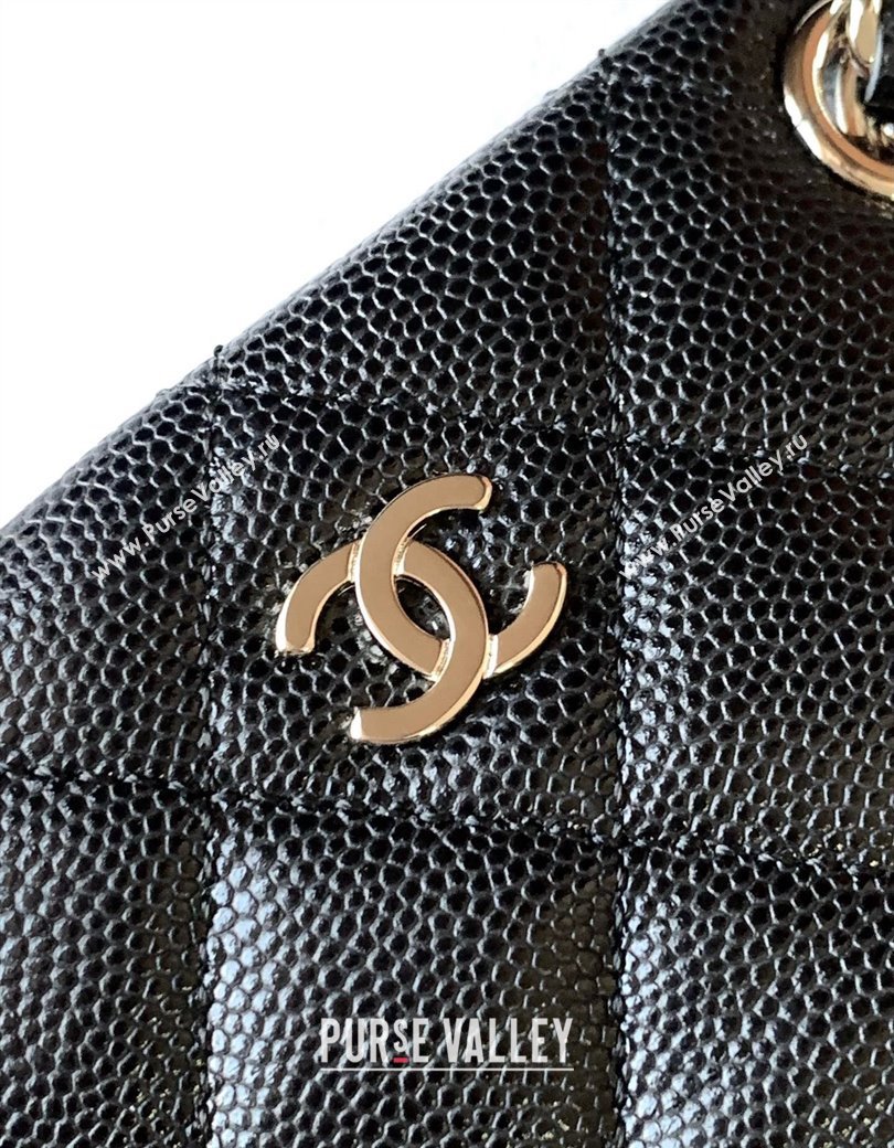 Chanel Grained Shiny Calfskin Classic Clutch with Chain AP4422 Black 2024 (yezi-241207021)