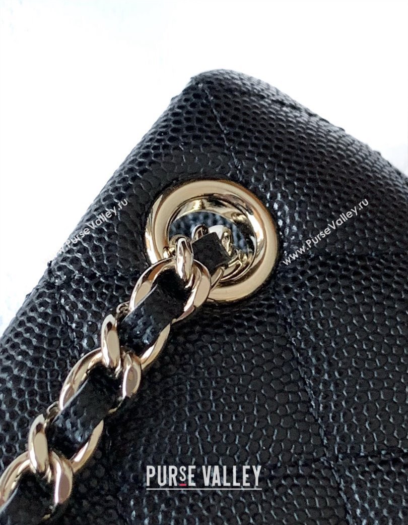 Chanel Grained Shiny Calfskin Classic Clutch with Chain AP4422 Black 2024 (yezi-241207021)