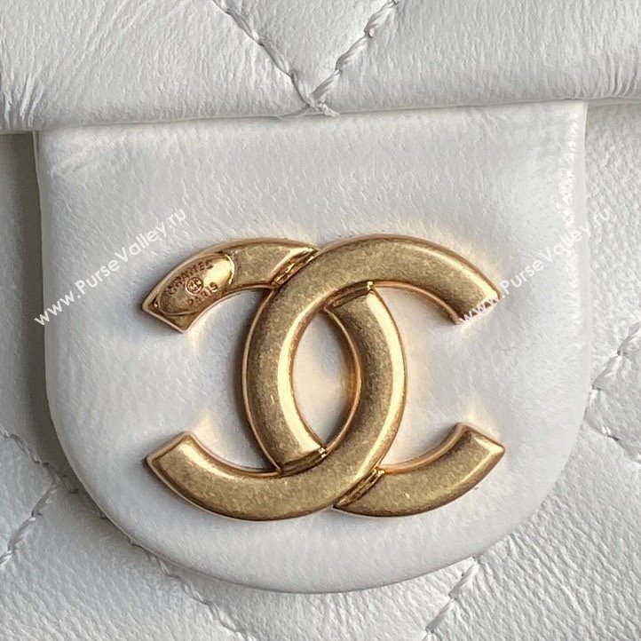 Chanel Shiny Lambskin Large Hobo Bag AS5339 White 2024 1206 (yezi-241206002)