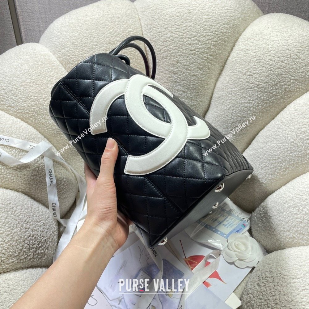 Chanel Quilted Calfskin Shopping bag with Maxi CC A8018 Black 2024 (yezi-241206050)