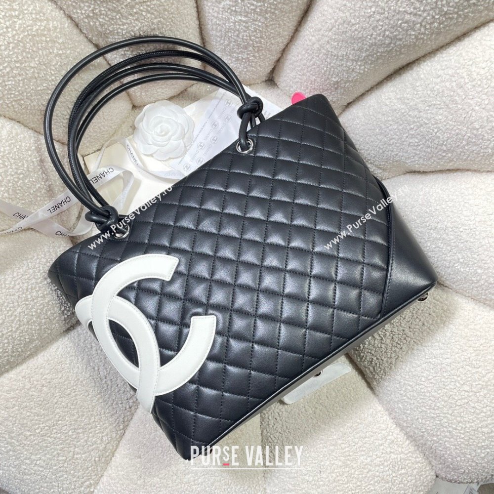 Chanel Quilted Calfskin Shopping bag with Maxi CC A8018 Black 2024 (yezi-241206050)