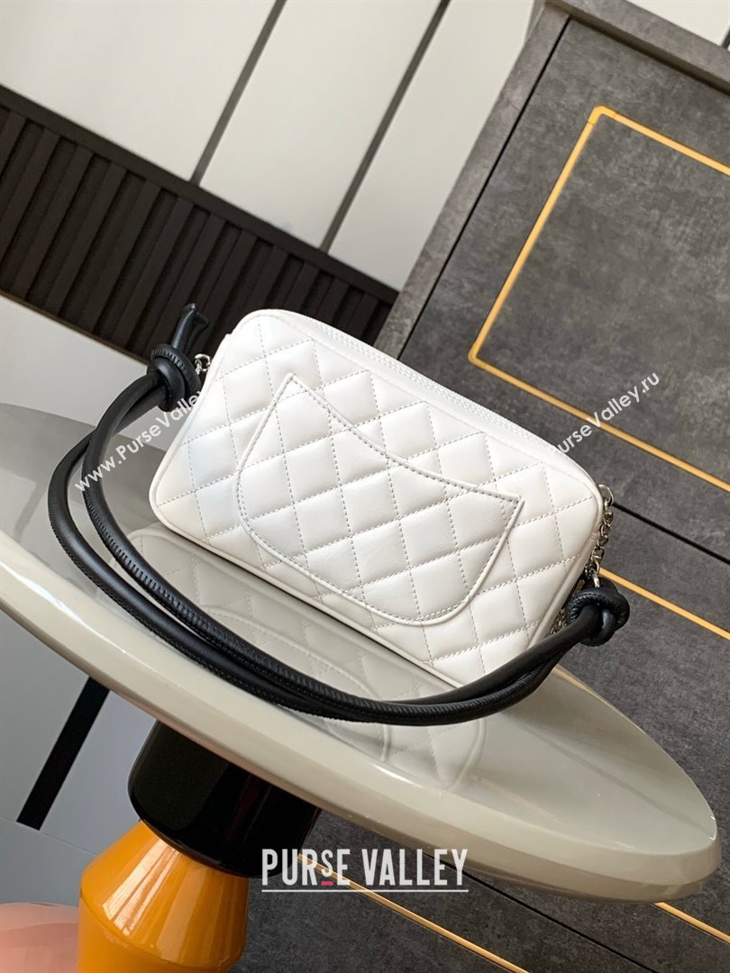 Chanel Quilted Calfskin Camera bag with Maxi CC A6328 White 2024 (yezi-241206051)