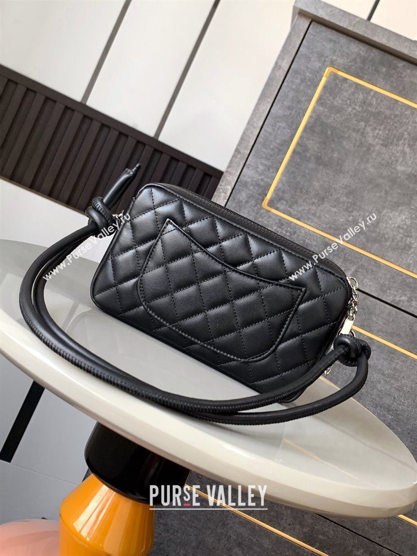 Chanel Quilted Calfskin Camera bag with Maxi CC A6328 Black 2024 (yezi-241206052)