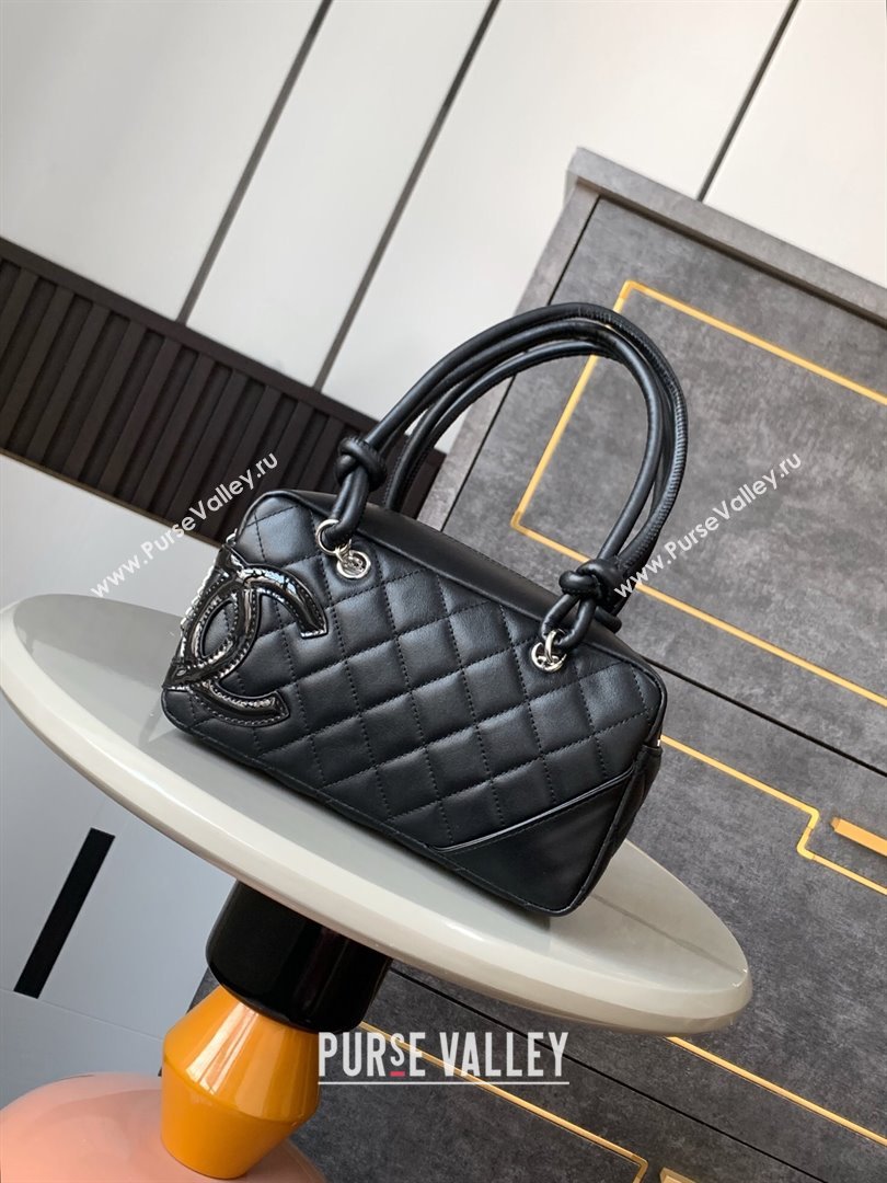 Chanel Quilted Calfskin Bowling bag with Maxi CC A6329 Black2 2024 (yezi-241206054)