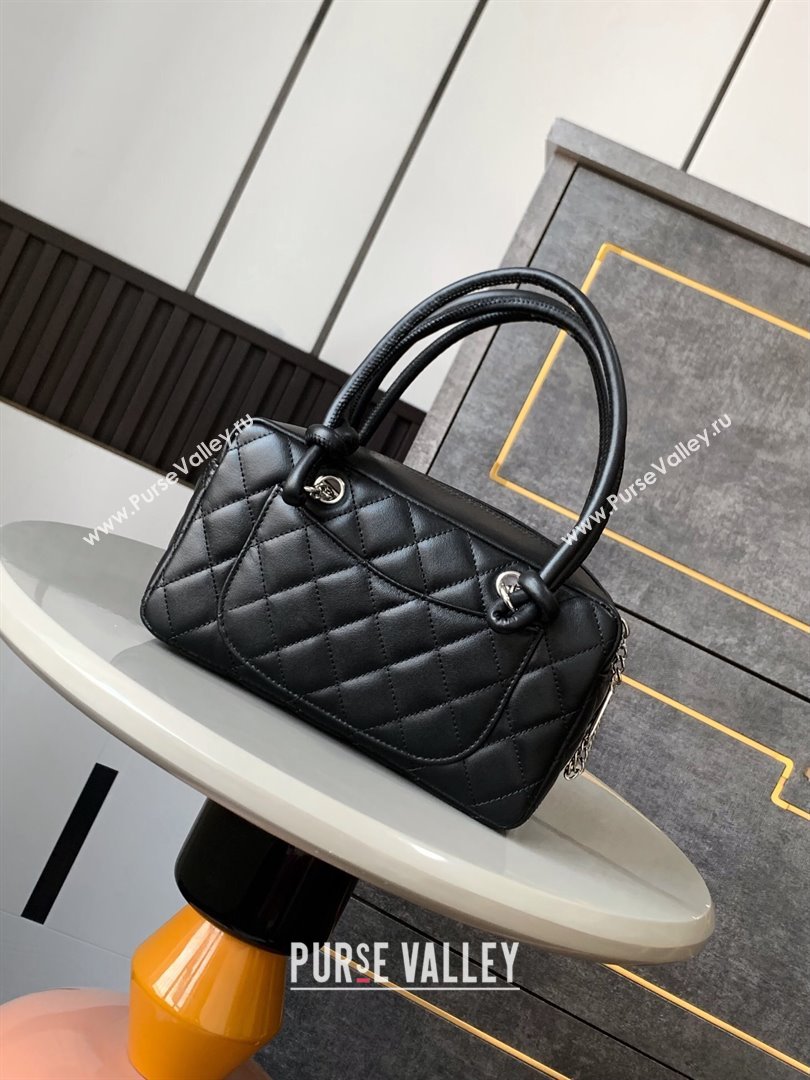 Chanel Quilted Calfskin Bowling bag with Maxi CC A6329 Black2 2024 (yezi-241206054)