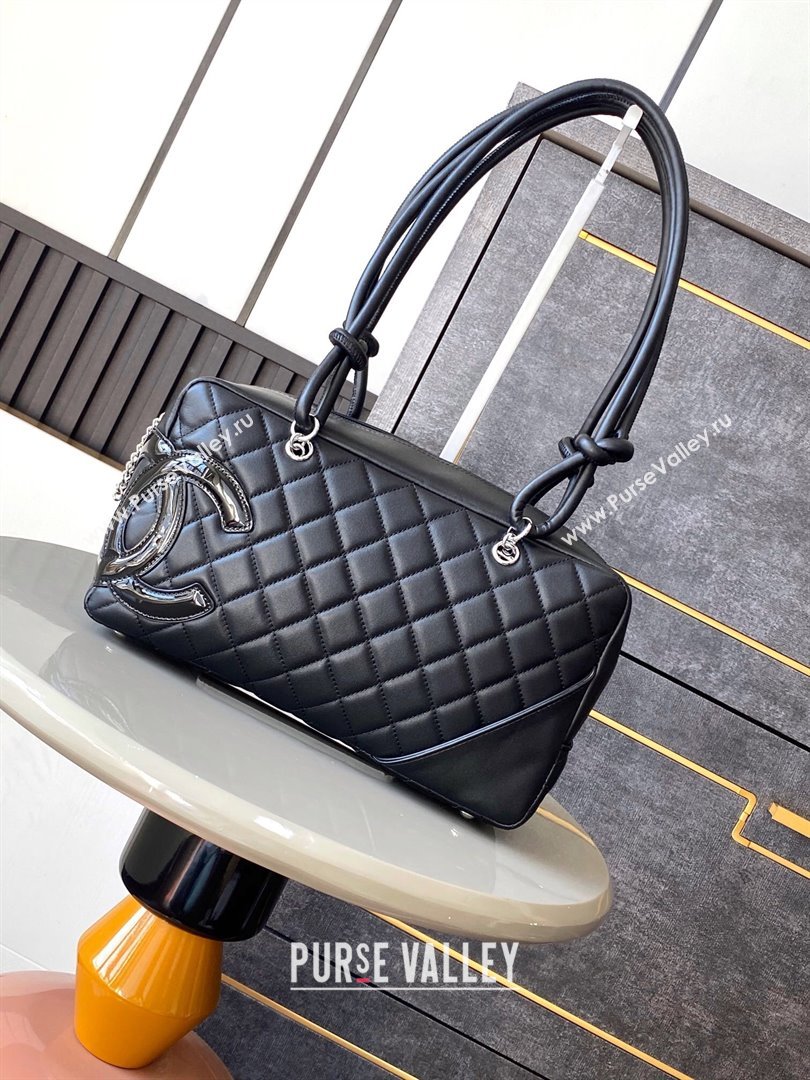 Chanel Quilted Leather Bowling bag with Maxi CC A6329 Black2 2024 (yezi-241206055)