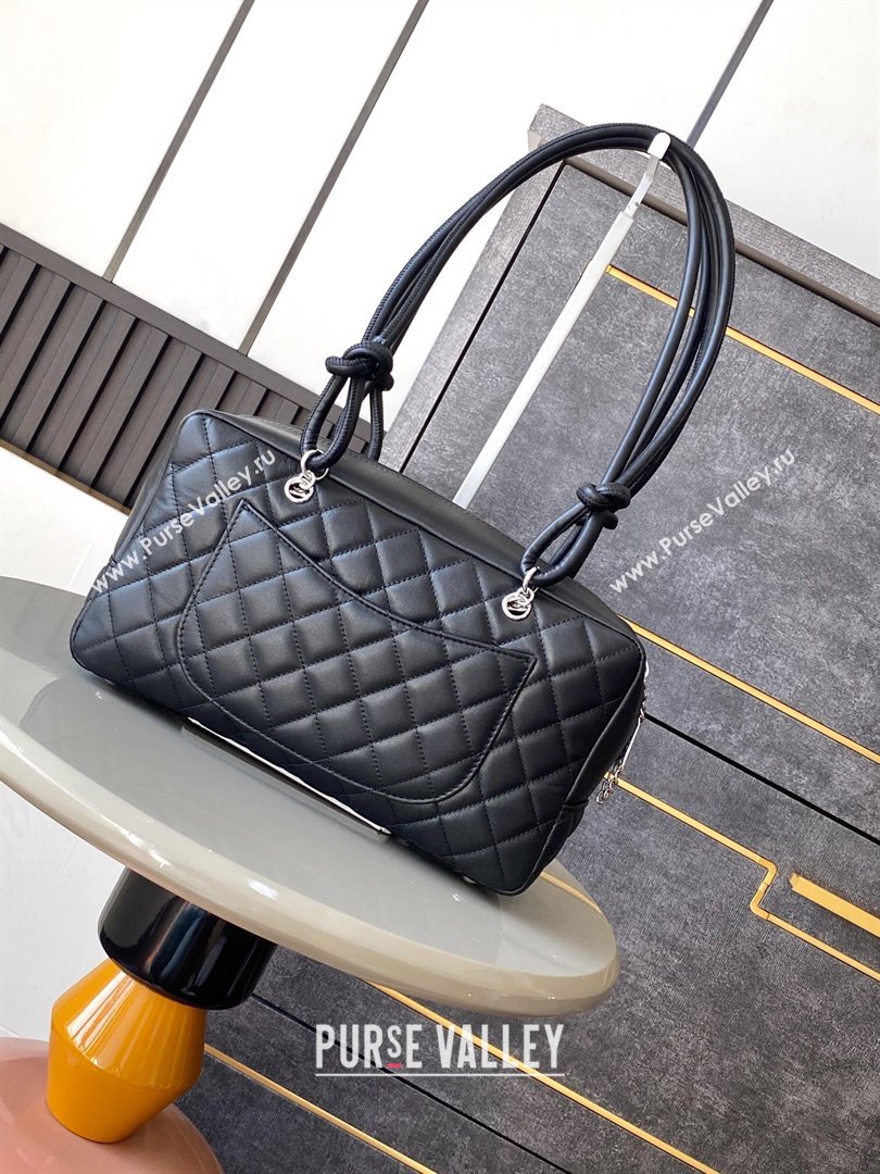 Chanel Quilted Leather Bowling bag with Maxi CC A6329 Black2 2024 (yezi-241206055)