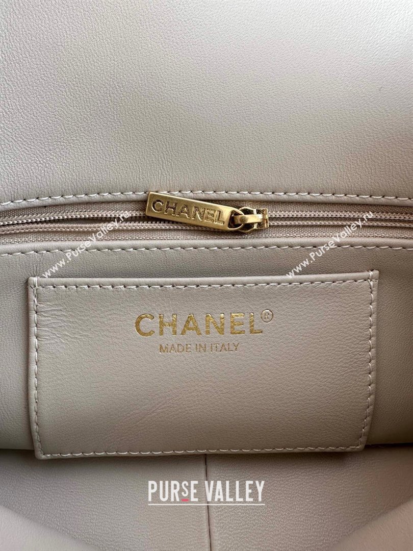 Chanel Shearling Small Flap Bag with CC Chain Beige 2024 AS5174 (yezi-241207056)