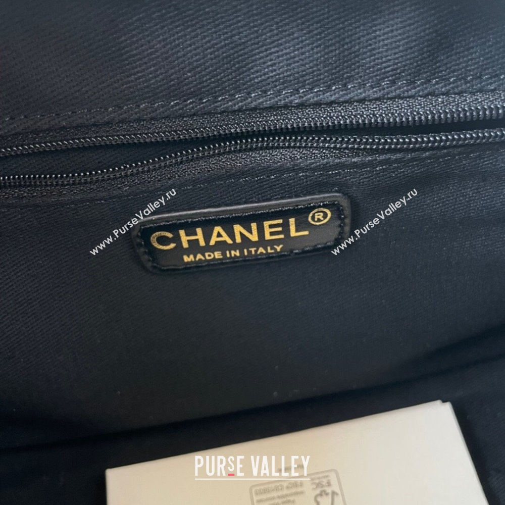 Chanel Suede Bowling Bag AS3034 Black 2024 (yezi-241207074)