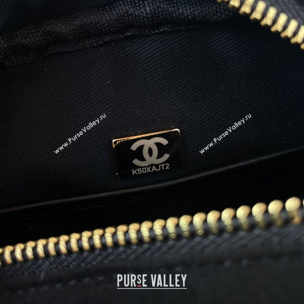 Chanel Suede Bowling Bag AS3034 Black 2024 (yezi-241207074)