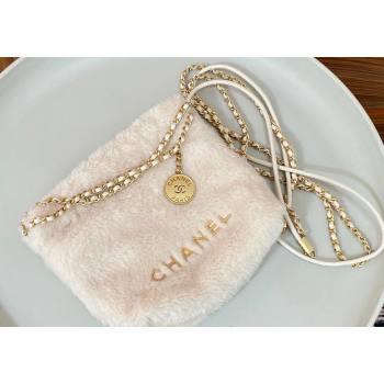 Chanel Shearling 22 Mini Shopping bag White 2024 AS3980 TOP (SM-241209026)