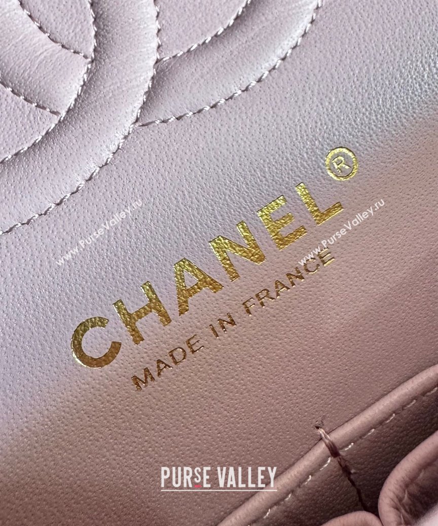 Chanel Classic Grained Calfskin Medium Flap Bag A01112 Light Purple 2024 1209 (YD-241209007)