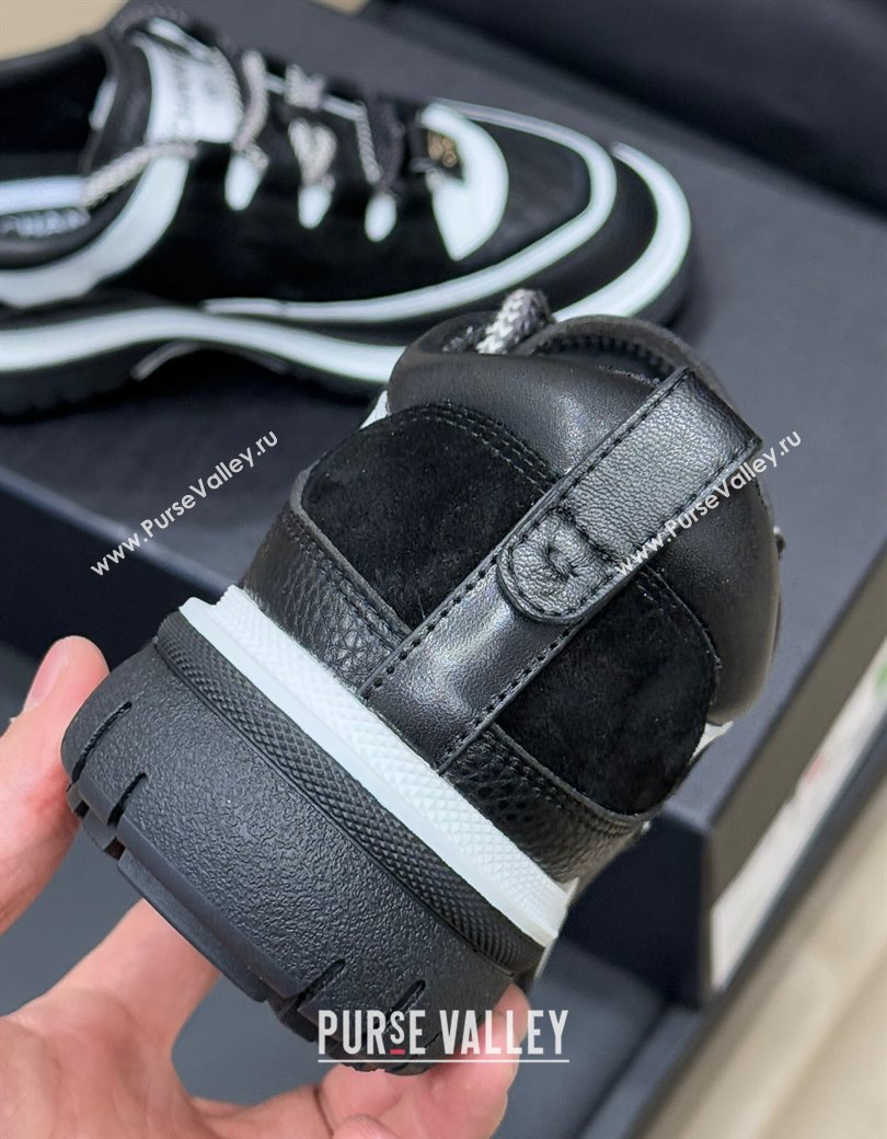 Chanel Suede and Calfskin Sneakers Black 2024 CH010201 (SS-240102011)