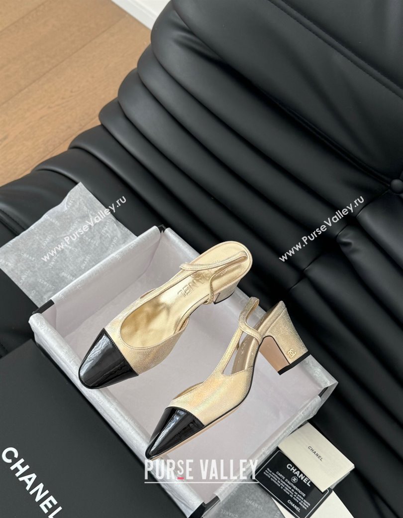 Chanel Velvet Slingback Pumps 6.5cm G31318 Beige 2025 0103 (MD-250103103)