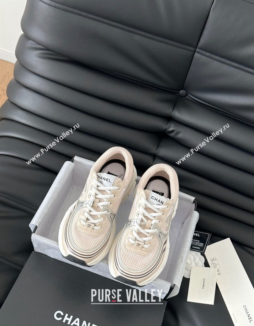 Chanel Mesh Calfskin Sneakers Beige 2024 CH010203 (MD-240102021)