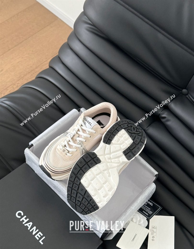 Chanel Mesh Calfskin Sneakers Beige 2024 CH010203 (MD-240102021)